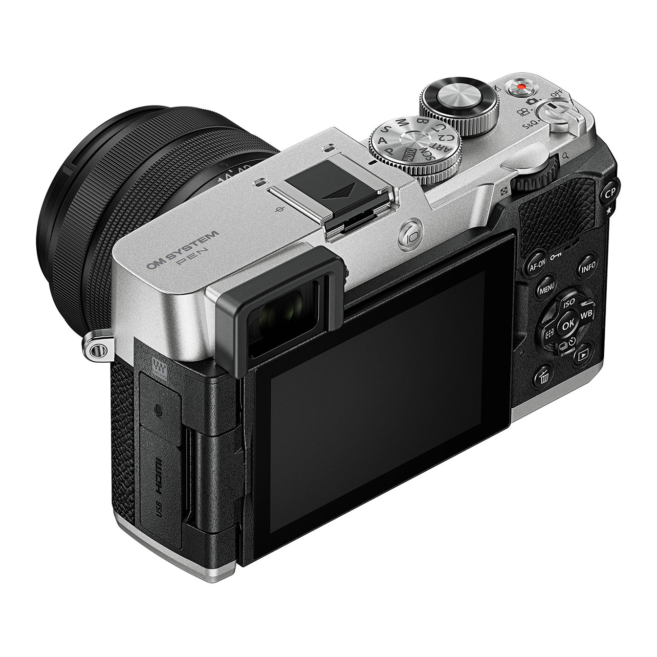 OM SYSTEM PEN Mirrorless Camera with 14-42mm III Lens (Silver) - Image 10