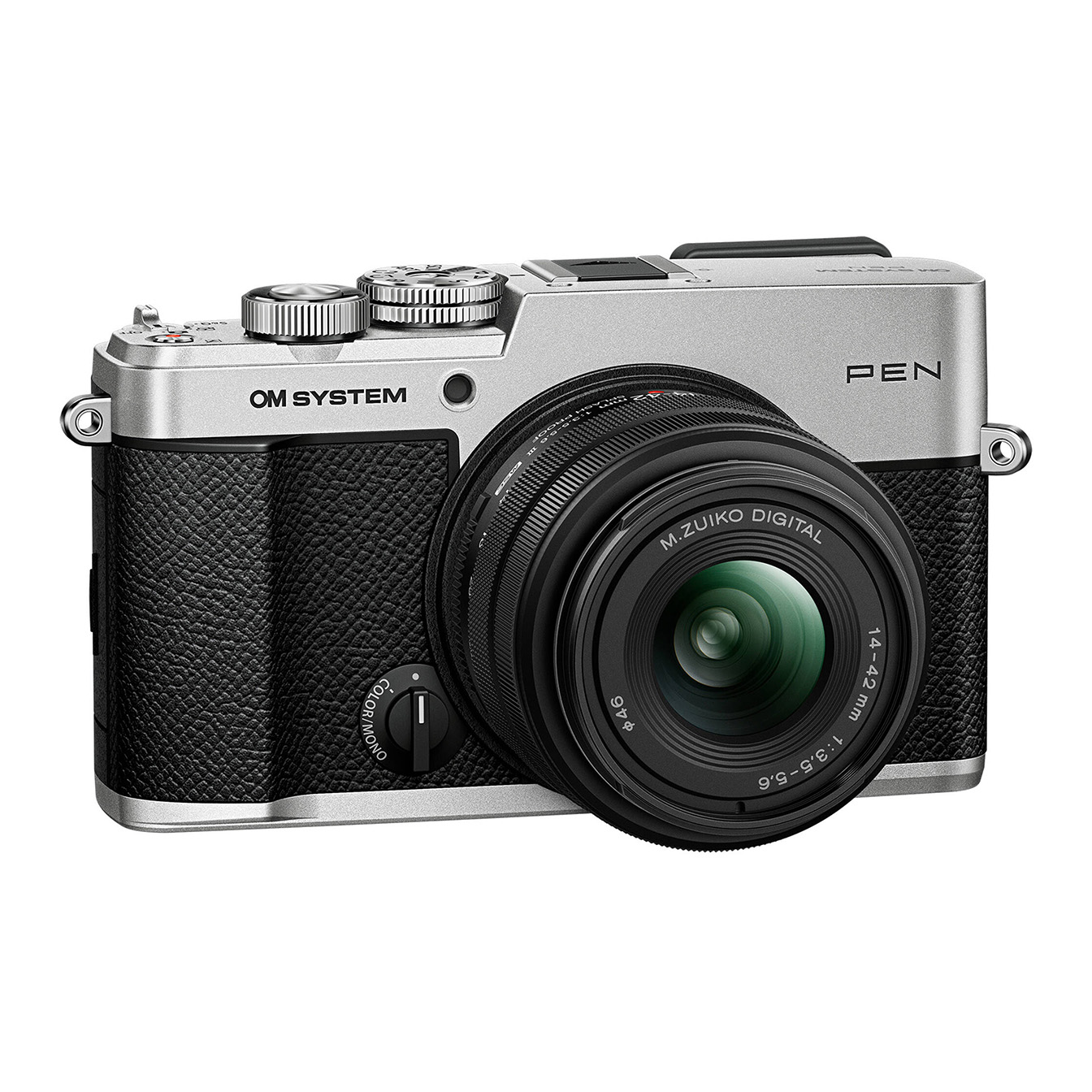 OM SYSTEM PEN Mirrorless Camera with 14-42mm III and 40-150mm R Lenses (Silver) - Image 8