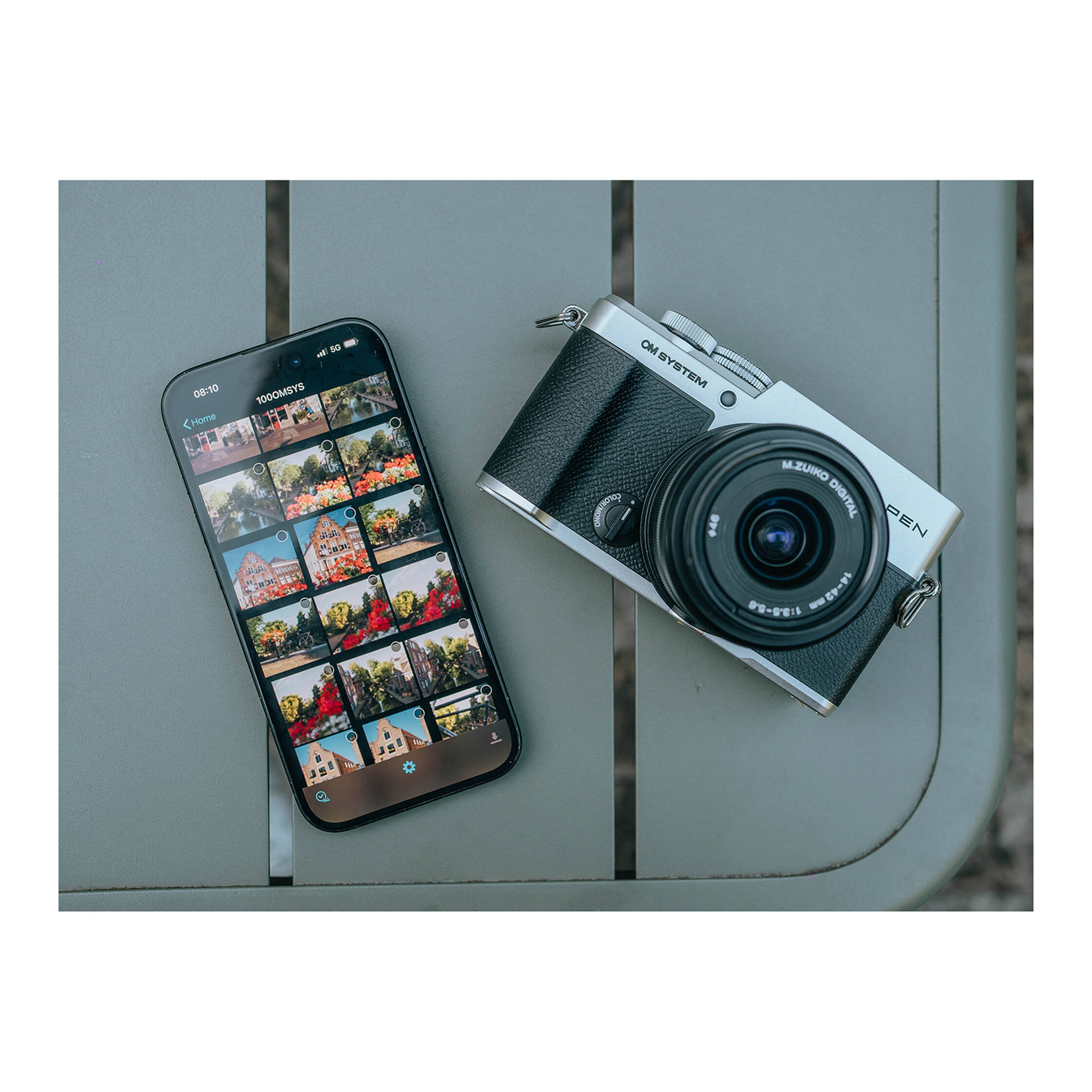 OM SYSTEM PEN Mirrorless Camera with 14-42mm III and 40-150mm R Lenses (Silver) - Image 15