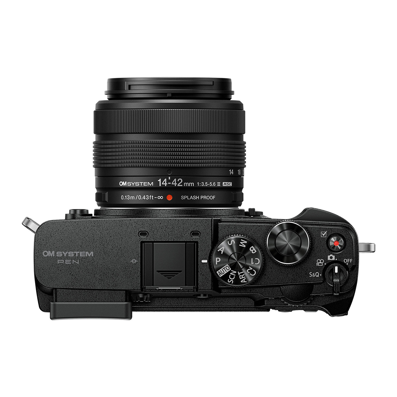 OM SYSTEM PEN Mirrorless Camera with 14-42mm III and 40-150mm R Lenses (Black) - Image 5