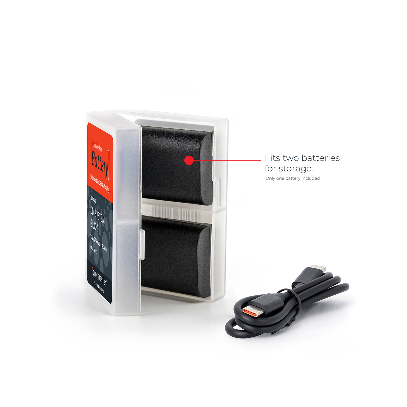 ProMaster USB-C BLX-1 OM System Lithium Ion 7.2V 2250mAh Battery - Image 7