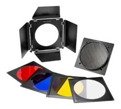 Flashpoint Universal Barn Door Kit with Grid and G