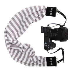 Alternative view of Capturing Couture Pocket Scarf Camera Strap (Stripe Gray)