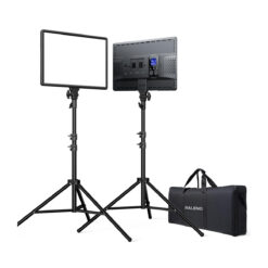 Raleno 18" 45W LED Video Light Panel Kit with 78" Stands
