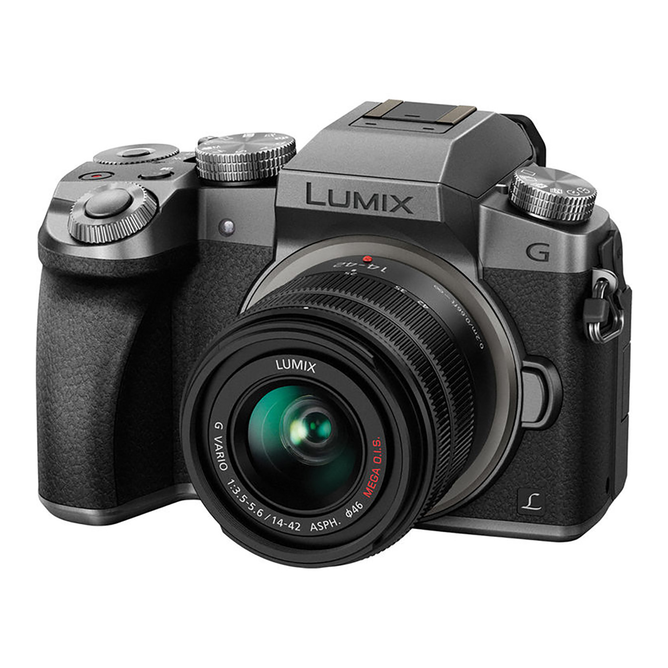 Panasonic LUMIX G7 Mirrorless Camera with 14-42mm Lens (Silver)