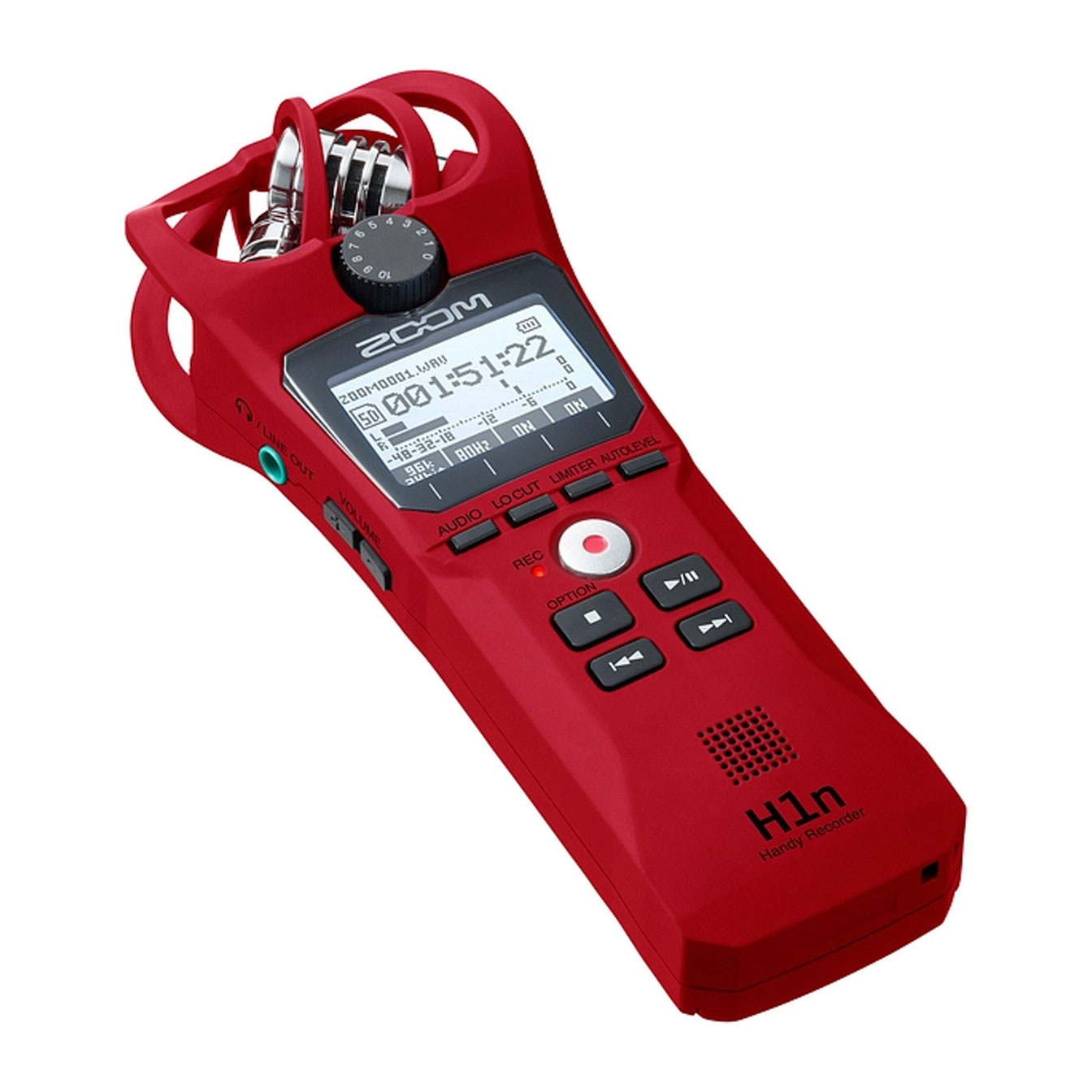 Zoom H1n red2-Input / 2-Track Portable Handy Recorder (RED)